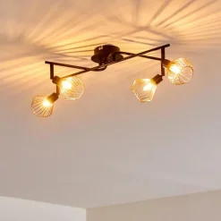 Lampe Plafonnier Grönhöj Noir, 4 lumières* Spots Et Projecteurs