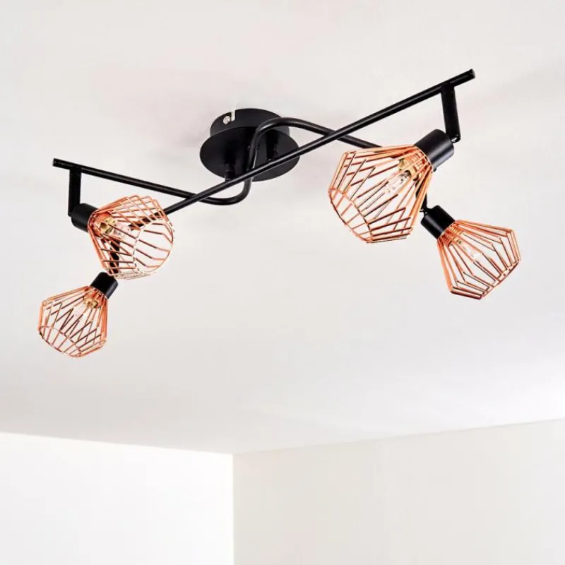 Lampe Plafonnier Grönhöj Noir, 4 lumières* Spots Et Projecteurs