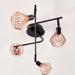 Lampe Plafonnier Grönhöj Noir, 4 lumières* Spots Et Projecteurs