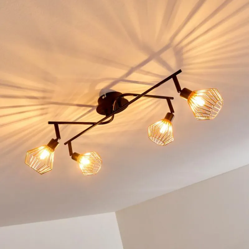 Lampe Plafonnier Grönhöj Noir, 4 lumières* Spots Et Projecteurs