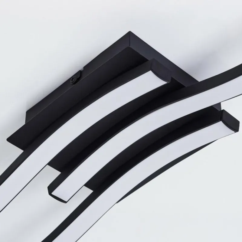 hofstein Plafonnier Grossari LED Noir, 3 lumières