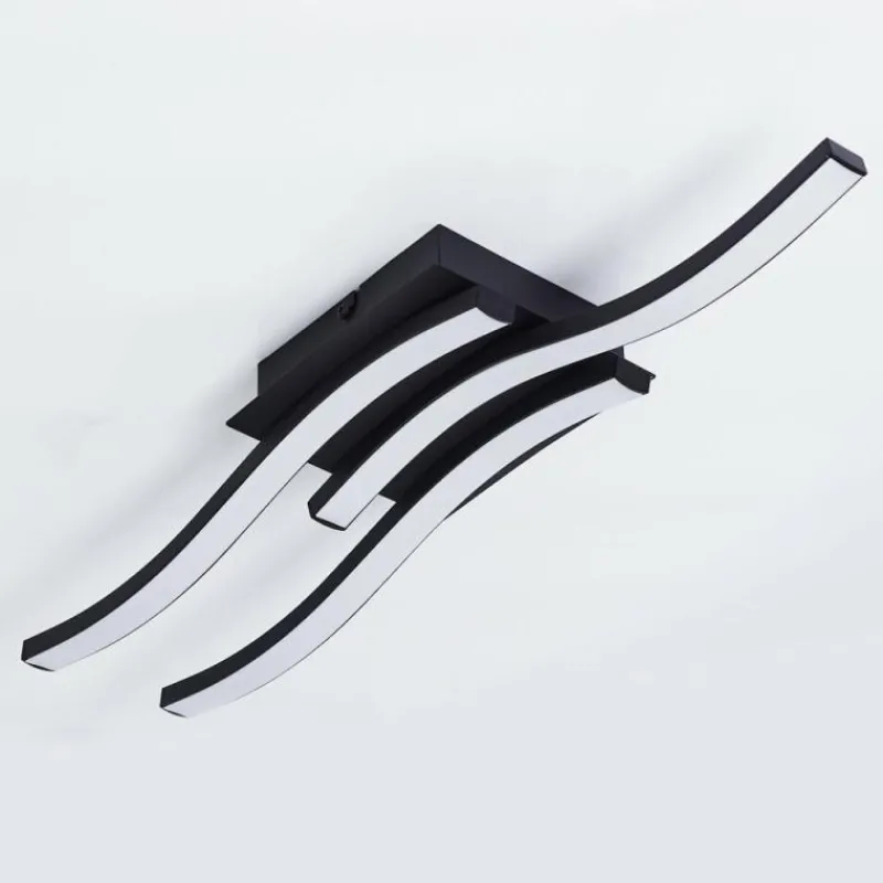 hofstein Plafonnier Grossari LED Noir, 3 lumières