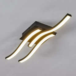 hofstein Plafonnier Grossari LED Noir, 3 lumières