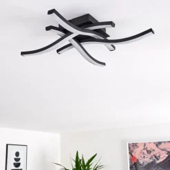 hofstein Plafonnier Grossarl LED Noir, 4 lumières