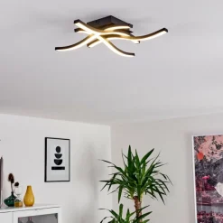 hofstein Plafonnier Grossarl LED Noir, 4 lumières