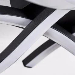 hofstein Plafonnier Grossarl LED Noir, 4 lumières