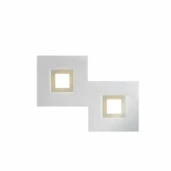 Luminaires Grossmann Plafonnier Grossmann KARREE LED Aluminium, Champagne, 2 lumières* Éclairage Led