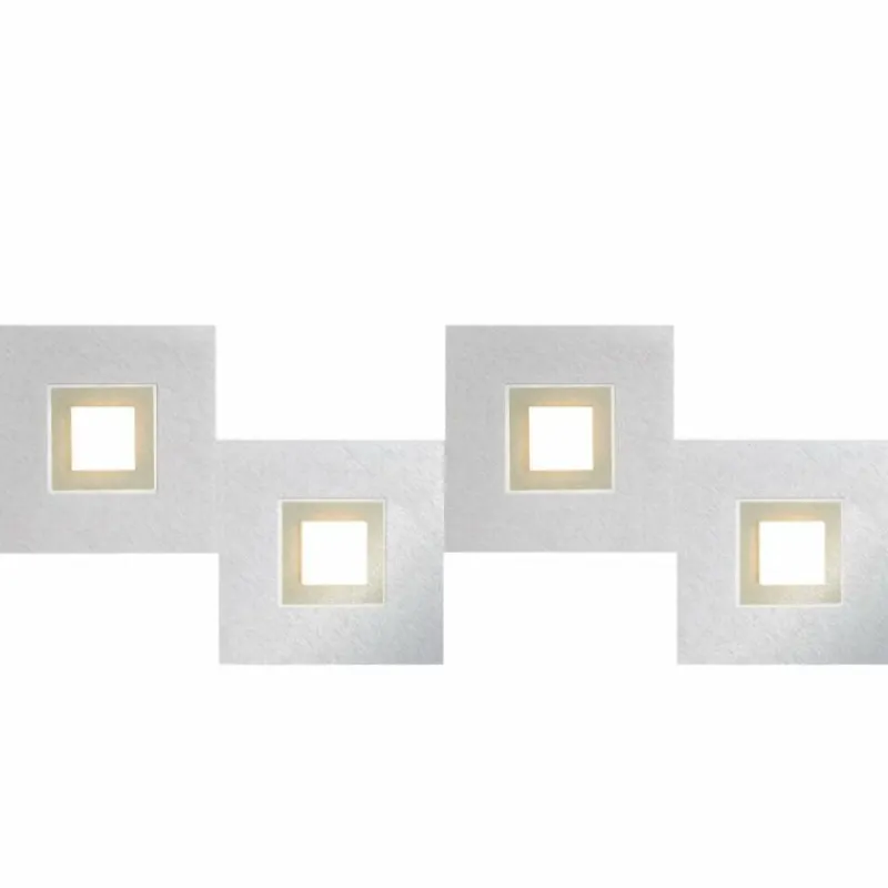 Luminaires Grossmann Plafonnier Grossmann KARREE LED Aluminium, Champagne, 4 lumières* Éclairage Led