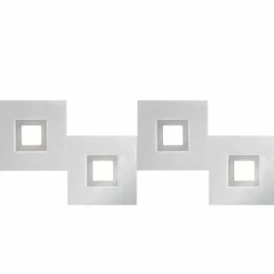 Luminaires Grossmann Plafonnier Grossmann KARREE LED Aluminium, Titane, 4 lumières* Éclairage Led