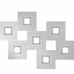 Luminaires Grossmann Plafonnier Grossmann KARREE LED Aluminium, Titane, 7 lumières* Éclairage Led