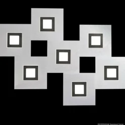Luminaires Grossmann Plafonnier Grossmann KARREE LED Aluminium, Noir, 7 lumières* Éclairage Led