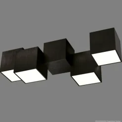 Luminaires Grossmann Plafonnier Grossmann ROCKS LED Noir, 4 lumières* Éclairage Led