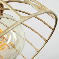 Lampes Dorées-hofstein Plafonnier Grunnfjord Or, Bois foncé, 1 lumière