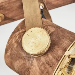 Lampes Dorées-hofstein Plafonnier Grunnfjord Or, Bois foncé, 2 lumières