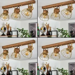 Lampes Dorées-hofstein Plafonnier Grunnfjord Or, Écru, 3 lumières