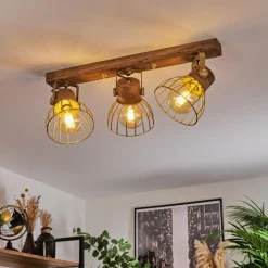 Lampes Dorées-hofstein Plafonnier Grunnfjord Or, Écru, 3 lumières