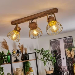 Lampes Dorées-hofstein Plafonnier Grunnfjord Or, Écru, 3 lumières