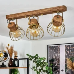 Lampes Dorées-hofstein Plafonnier Grunnfjord Or, Écru, 3 lumières