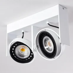 hofstein Plafonnier Grytgol Blanc, 2 lumières* Spots Et Projecteurs