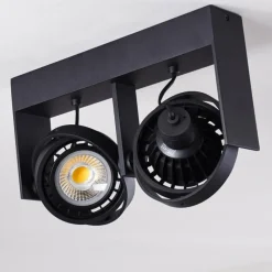 hofstein Plafonnier Grytgol Noir, 2 lumières* Spots Et Projecteurs