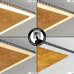 Lampes Dorées-hofstein Plafonnier Guacacallo LED Or, Noir, Blanc, 1 lumière