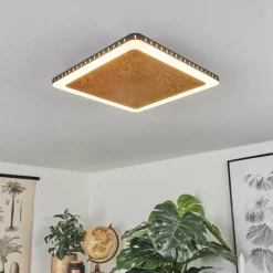 Lampes Dorées-hofstein Plafonnier Guacacallo LED Or, Noir, Blanc, 1 lumière