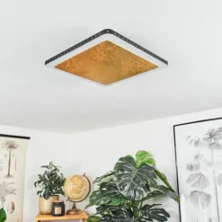 Lampes Dorées-hofstein Plafonnier Guacacallo LED Or, Noir, Blanc, 1 lumière