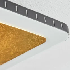 Lampes Dorées-hofstein Plafonnier Guacacallo LED Or, Noir, Blanc, 1 lumière