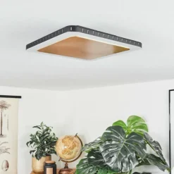 Lampes Dorées-hofstein Plafonnier Guacacallo LED Or, Noir, Blanc, 1 lumière