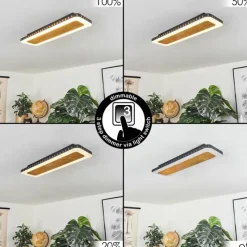 Lampes Dorées-hofstein Plafonnier Guacacallo LED Or, Noir, Blanc, 1 lumière