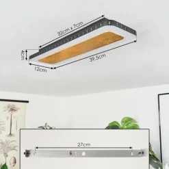 Lampes Dorées-hofstein Plafonnier Guacacallo LED Or, Noir, Blanc, 1 lumière