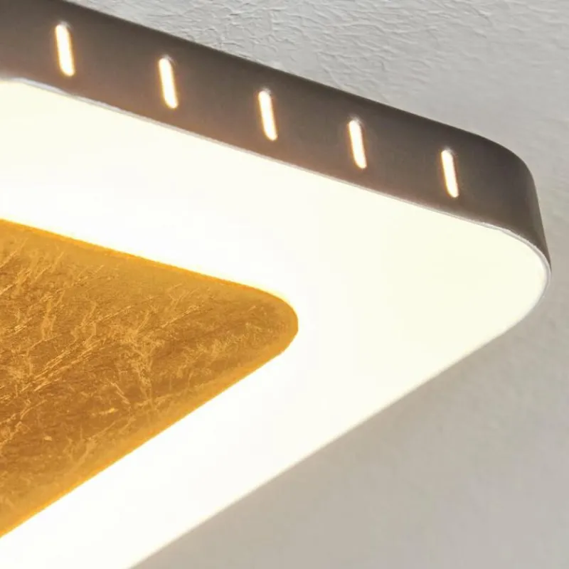 Lampes Dorées-hofstein Plafonnier Guacacallo LED Or, Noir, Blanc, 1 lumière