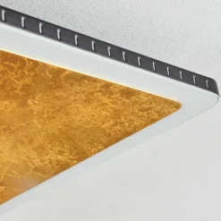 Lampes Dorées-hofstein Plafonnier Guacacallo LED Or, Noir, Blanc, 1 lumière