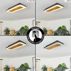Lampes Dorées-hofstein Plafonnier Guacacallo LED Or, Noir, Blanc, 1 lumière