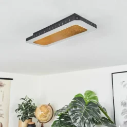 Lampes Dorées-hofstein Plafonnier Guacacallo LED Or, Noir, Blanc, 1 lumière