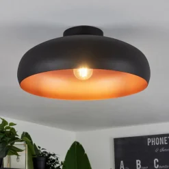 hofstein Plafonnier Guayo Noir, 1 lumière