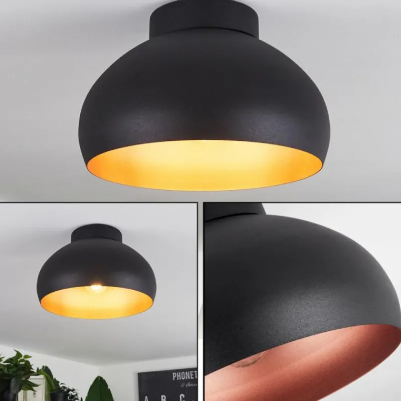 hofstein Plafonnier Guayo Noir, 1 lumière