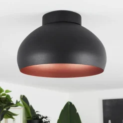 hofstein Plafonnier Guayo Noir, 1 lumière