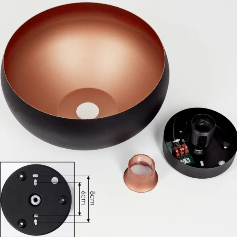 hofstein Plafonnier Guayo Noir, 1 lumière