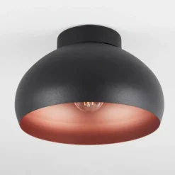 hofstein Plafonnier Guayo Noir, 1 lumière