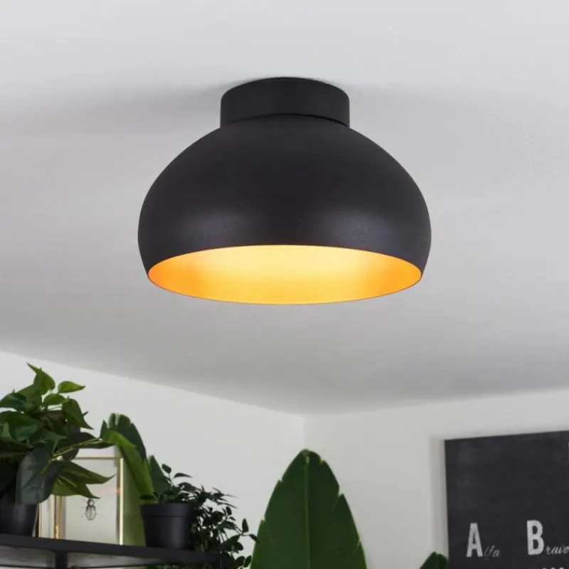 hofstein Plafonnier Guayo Noir, 1 lumière