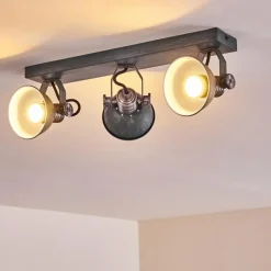 Lampes Vintages & Rétros-hofstein Plafonnier Gudo Bleu, Gris, 3 lumières