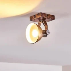 Lampes Vintages & Rétros-hofstein Plafonnier Gudo Brun, Bronze, 1 lumière