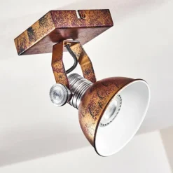 Lampes Vintages & Rétros-hofstein Plafonnier Gudo Brun, Bronze, 1 lumière