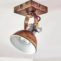 Lampes Vintages & Rétros-hofstein Plafonnier Gudo Brun, Bronze, 1 lumière