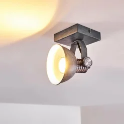 hofstein Plafonnier Gudo Gris, Argenté, 1 lumière