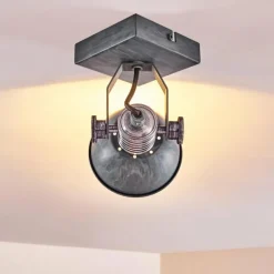 hofstein Plafonnier Gudo Gris, Argenté, 1 lumière