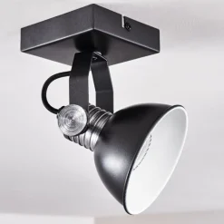 hofstein Plafonnier Gudo Noir, Argenté, 1 lumière