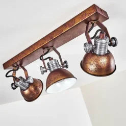 Lampes Vintages & Rétros-hofstein Plafonnier Gudo Rouille, 3 lumières