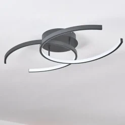 hofstein Plafonnier Guinea LED Anthracite, 2 lumières